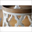 Charming 23-Inch Distressed White Round Side Table, Perfect For Space-Saving And Enhancing Home Decor.