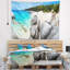 Tapisserie «Seascape Turquoise Ocean Water» avec roches-28509375