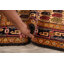 Tapis décoratif en laine de conception unique Beeti noué à la main New Age en laine brun 2 pi 11 po x 4 pi 4 po Beeti