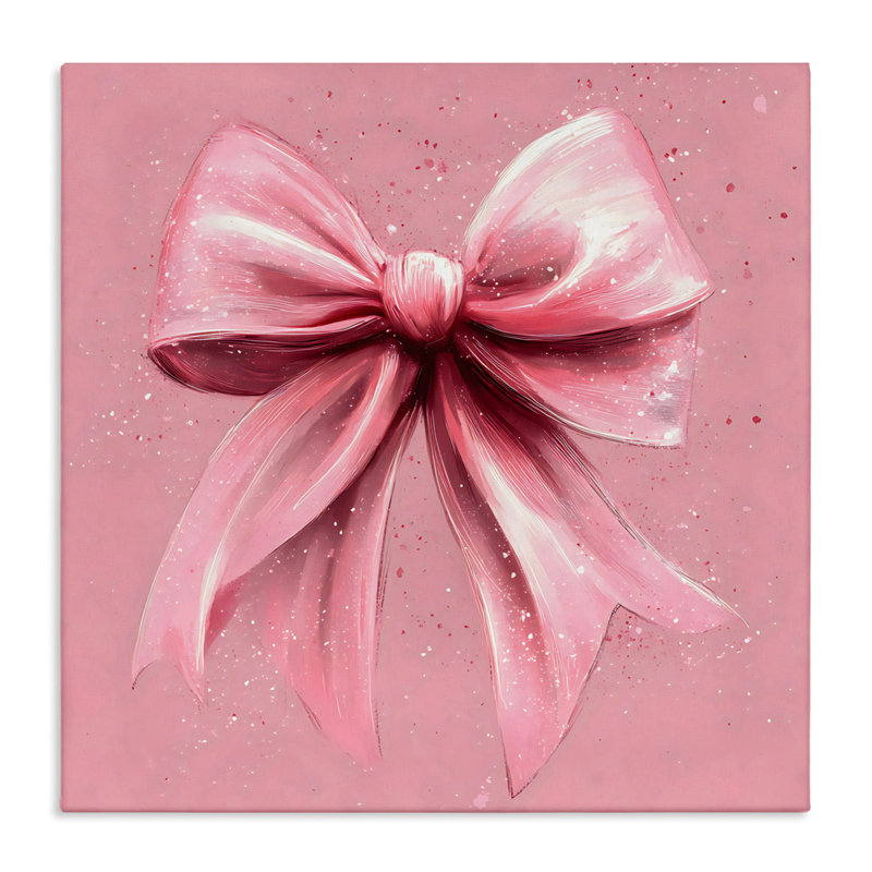 Grand arc rose avec toile mouchetée, design par Creative Studio, H 17 po x l 17 po
