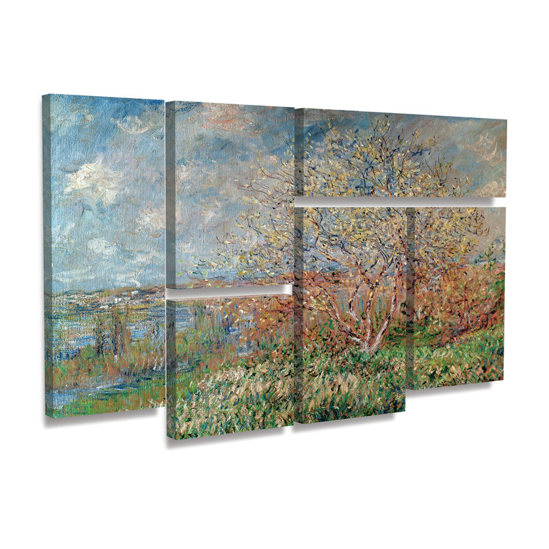 « spring 1880 », reproduction de peinture à l’huile à multiples images sur toile tendue