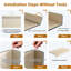 5 housses de grille en métal de 5 pouces de couleur chêne pour tablettes de garde-manger amovibles, armoire, salle de bain, cuisine, grain de bois, couleur de tablette à installation simple, conception idéale, rénovation facile à assembler