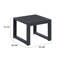 Table de bout d'extérieur en aluminium 20,48 po Hoyt-1814939702