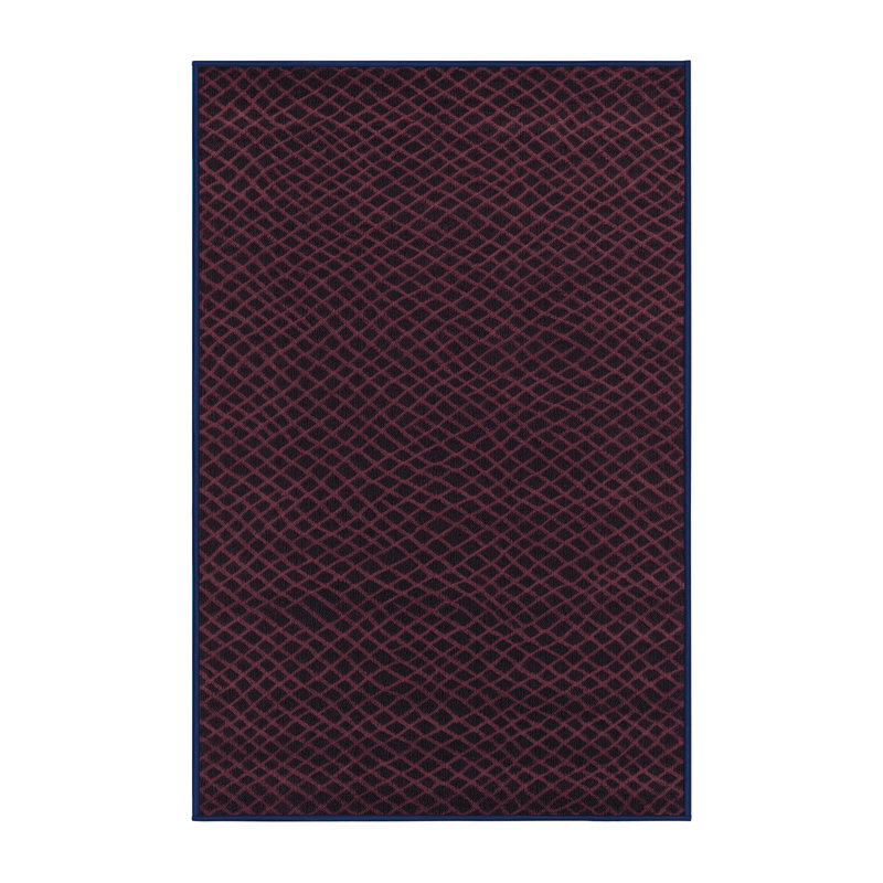 Tapis mauve lavable à la machine, Rectangle 5 pi x 7 pi