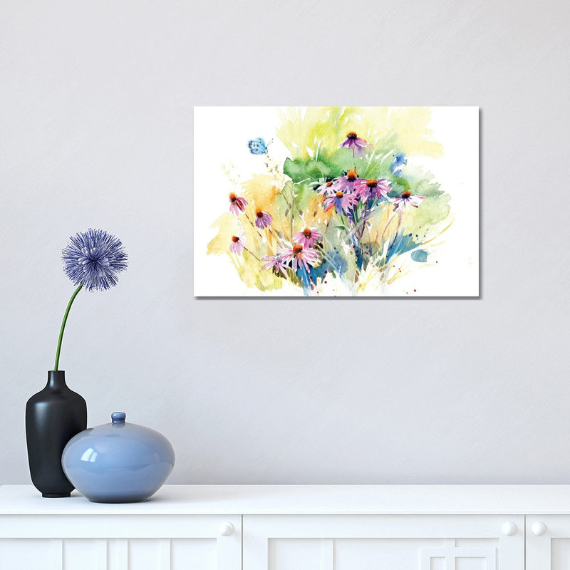 Flower Meadow by Marina Ignatova - Wrapped Canvas Painting, 20.32cm H x 30.48cm W x 1.905cm D