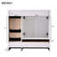 Meuble-lavabo autoportant de 72 po de style Shaker avec lavabo en céramique, tiroirs à fermeture en douceur et portes à fermeture en douceur-121708422