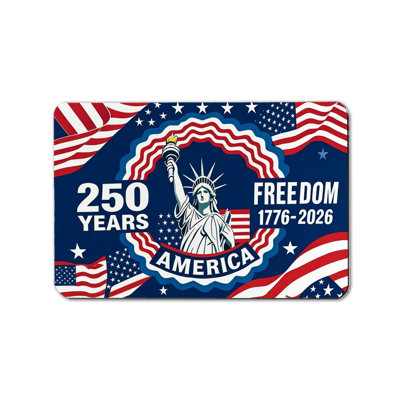 24" x 36" Statue Of Liberty 250 Years USA Freedom Floor Mat Indoor Outdoor