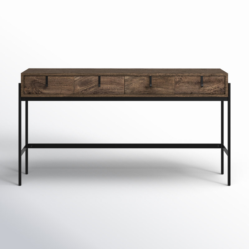 55.5'' Solid Wood Top Console Table