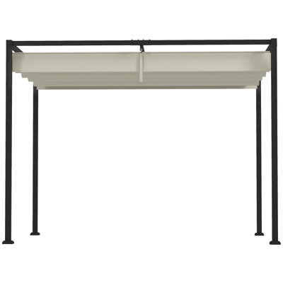 Patio Pergola with Retractable Canopy,