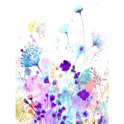Watercolor Wildflowers - Reproduction sur toile tendue
