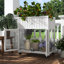 Serre de jardin avec roulettes et 2 portes compactes-1504329356