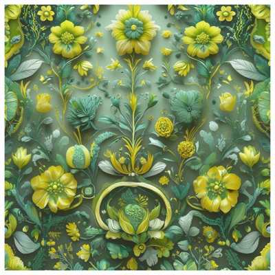 Édredon à motif floral complexe