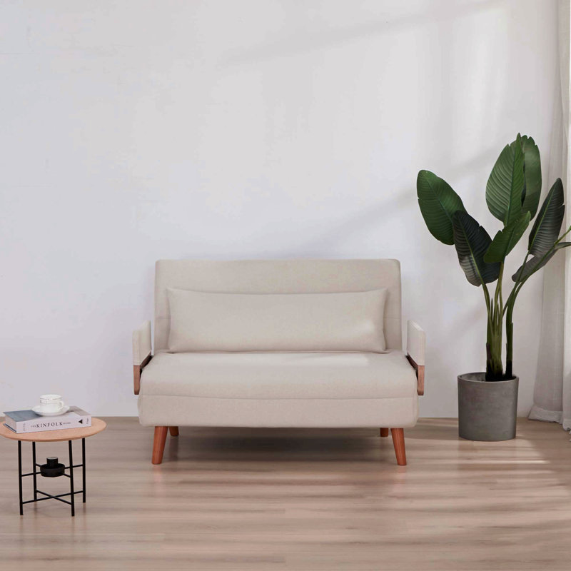 Loveseat Folding Sofa Bed, Beige