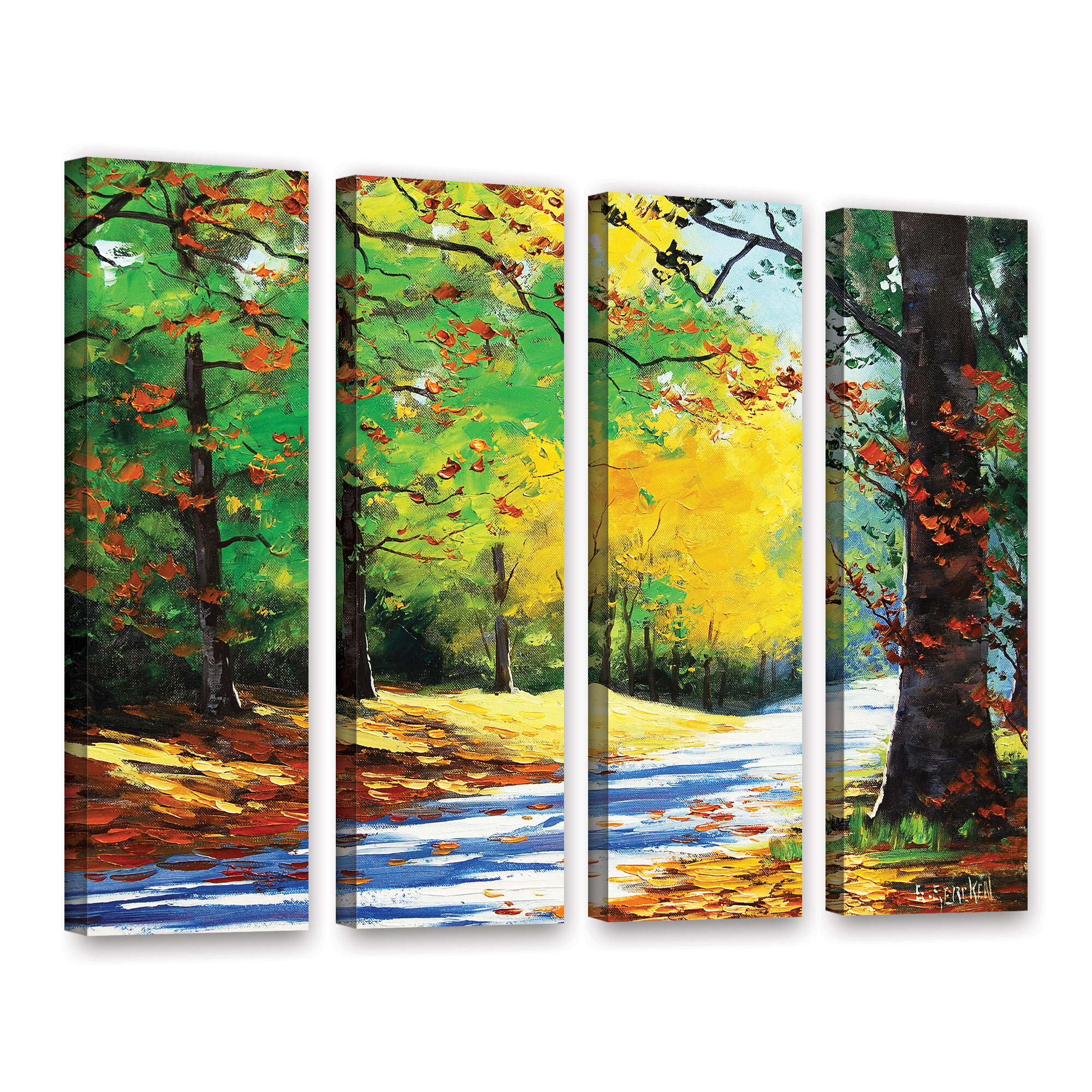 Fall Red Forest NEW Paint By Numbers - PBN Canvas