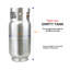 Flame King 33.5LB Empty Aluminum Forklift Propane Tank with Gauge, Lightweight, Rugged-Designed