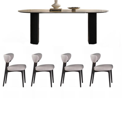 Ensembles de table de salle à manger en bois massif clair et luxueux.