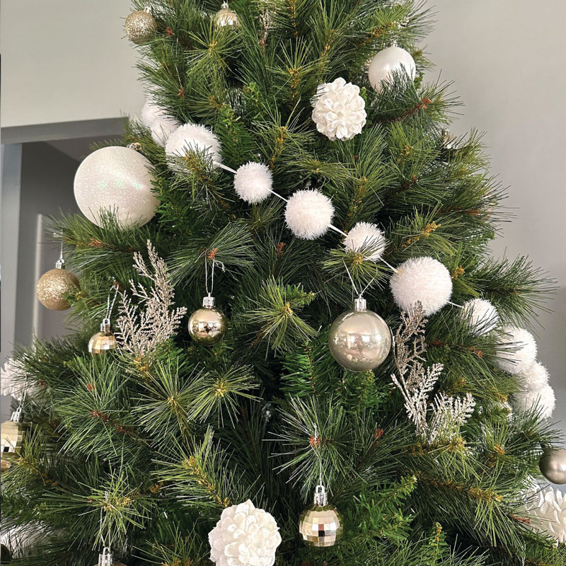 6.5-Foot Green Pine Artificial Christmas Tree with Metal Stand