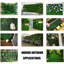 24Pcs 24in * 16in Buis artificiel topiaire haie plante toile de fond clôture écran d'intimité herbe décoration murale pour balcon clôture de jardin