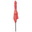 Parasol imperméable d'extérieur 6 x 9 pi avec manivelle et bouton poussoir inclinable sans rabat pour le jardin