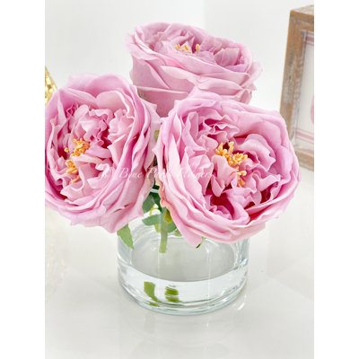 Austin Rose Arrangement Real Touch French Country Floral Artificial Centerpiece