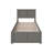 Amear Solid Wood Platform Bed with Panel Footboard and Trundle