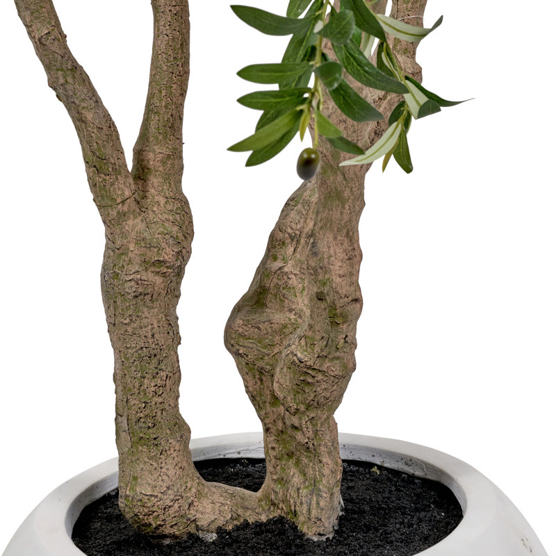 250cm Faux Tree in Cement Pot