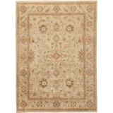 Wool Oriental Area Rug in Sand/Beige
