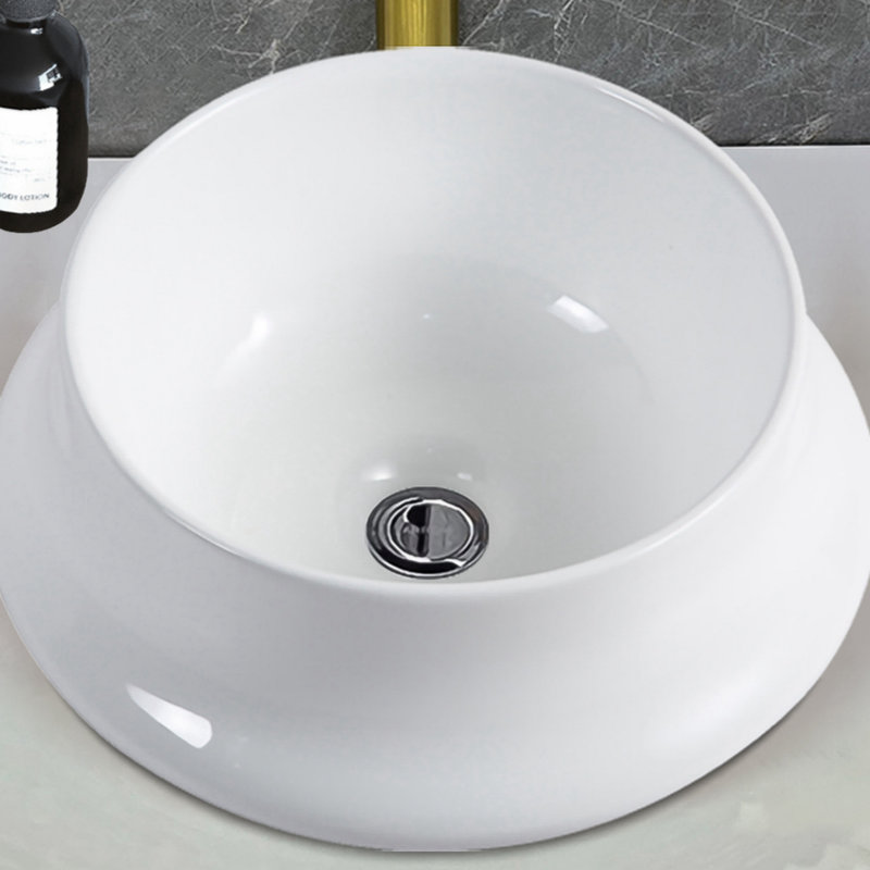 Wenty 14.17'' Ceramic Circular Bathroom Sink