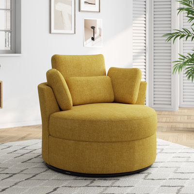 Fauteuil pivotant rembourré avec coussins Niama