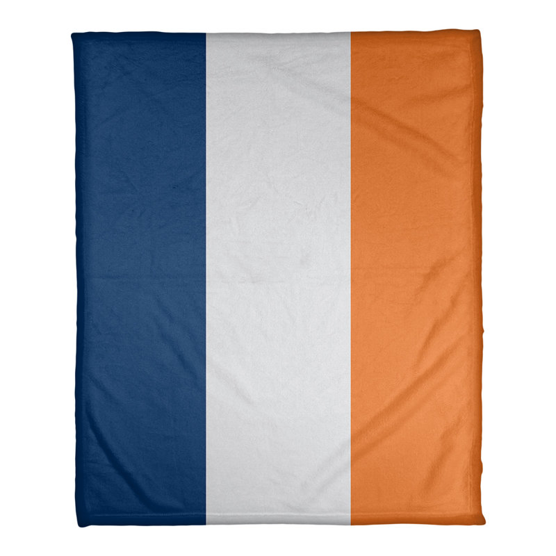 Couverture polaire basket Boston, L 52,5 po x L 62,5 po, Noir / bleu / noir