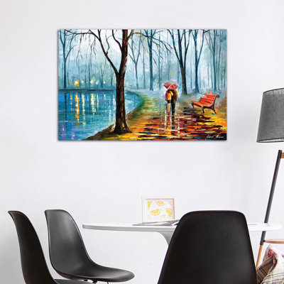 «Inside the Rain» par Leonid Afremov - reproduction d'art encadrée