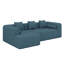 Canapé modulaire de 101,2 po, canapé modulaire entièrement comprimé, canapé à combinaison libre avec siège profond et deux poches latérales-435751347