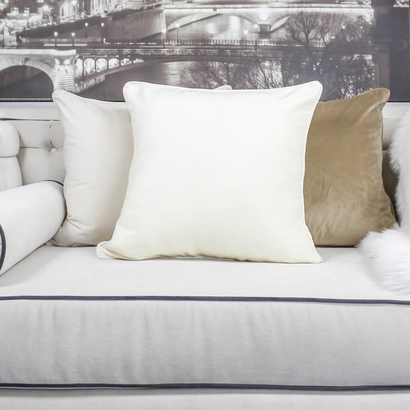  Homey Cozy Square Pillow Insert, Ivory