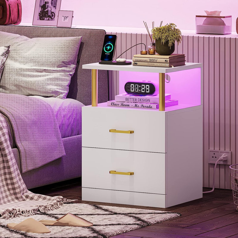 Cavit 3 - Drawer Nightstand, White