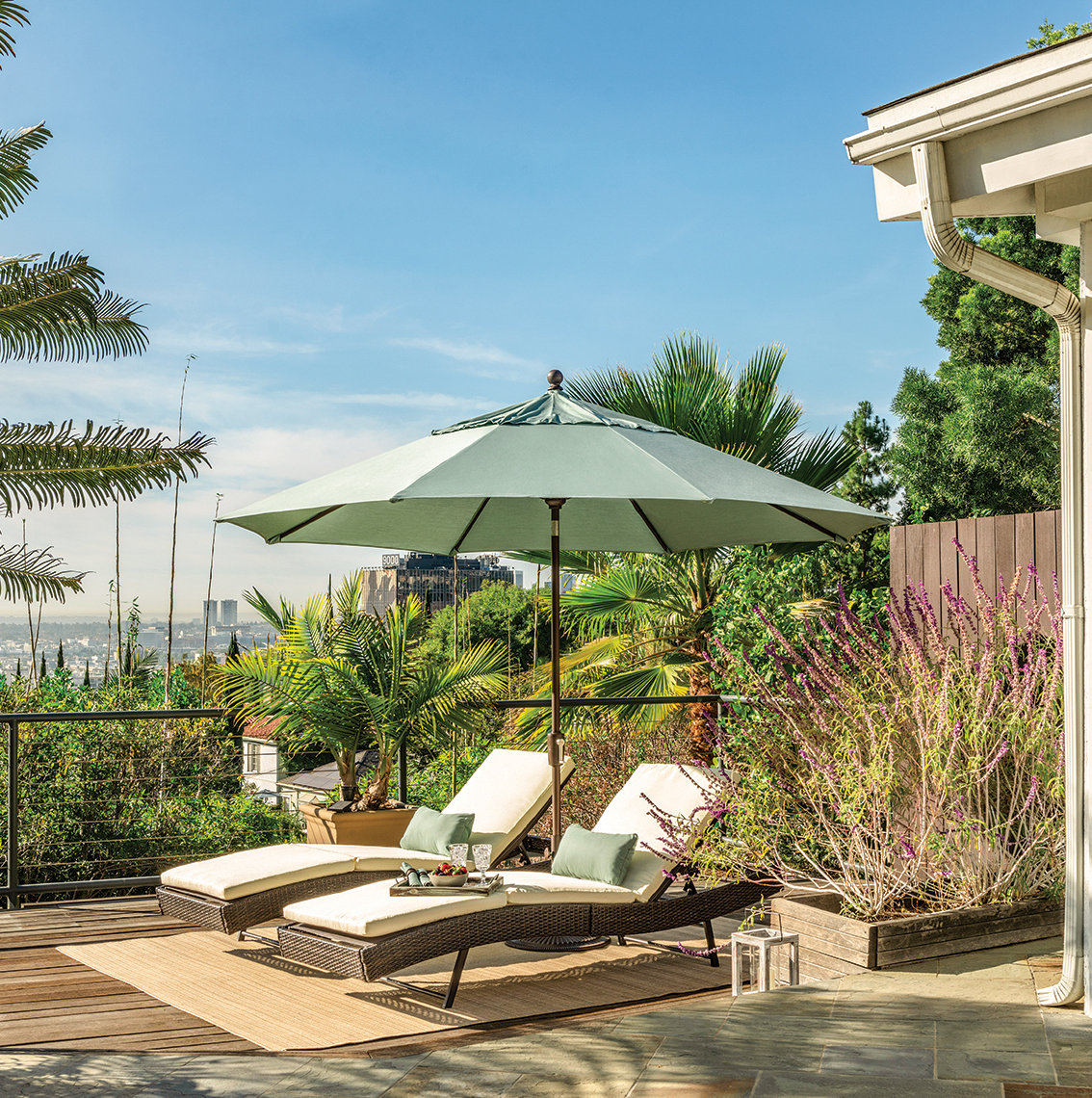 Canela 108'' Market Olefin Umbrella, Bronze, Spa