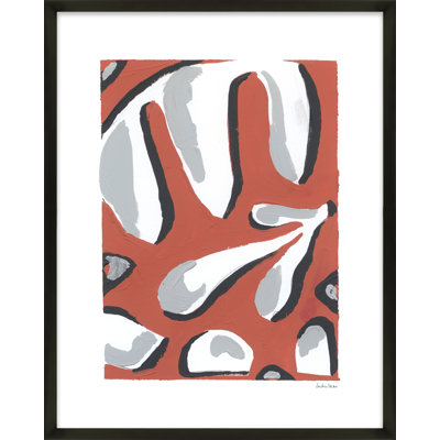Contemporary Blues 11 Framed Painting by Andrea Stokes