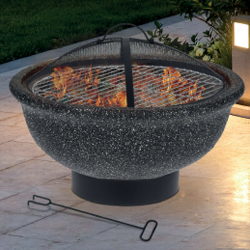 Micaden Round Cast Iron Smokeless Outdoor Fireplace