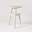 Table d'appoint ronde à 2 niveaux en bois massif avec tablette inférieure-574690925