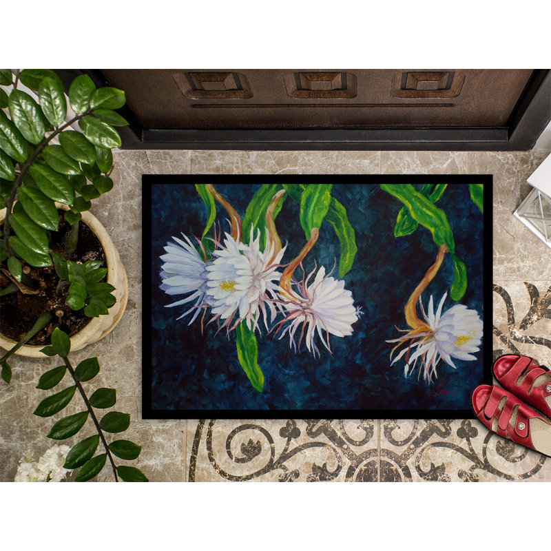 Non-Slip Doormat, 24" W x 36" L, Night Blooming Cereus
