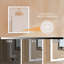 Armoire à pharmacie de salle de bain avec miroir de coiffeuse à DEL l 24 po x H 30 po, lumière réglable, affichage de la température ambiante et du temps, miroir de salle de bain mural avec rangement, tablettes réglables