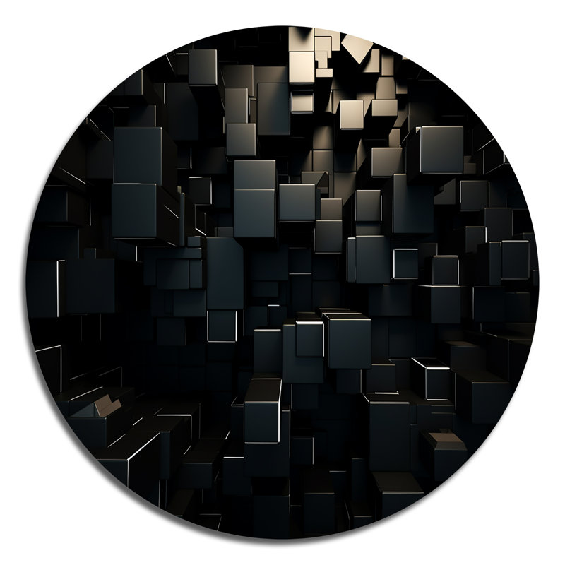Courteau - Abstract Round Metal Art, 36" H x 36" W