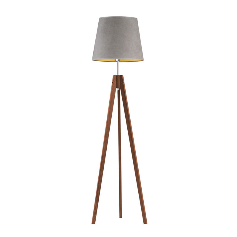 Bianco 149cm Tripod Floor Lamp, Brown, Grey/Gold