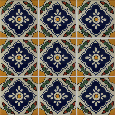 Carreau mexicain TalaMex Guadalajara Talavera 2 pièces x 2 po 2 pièces