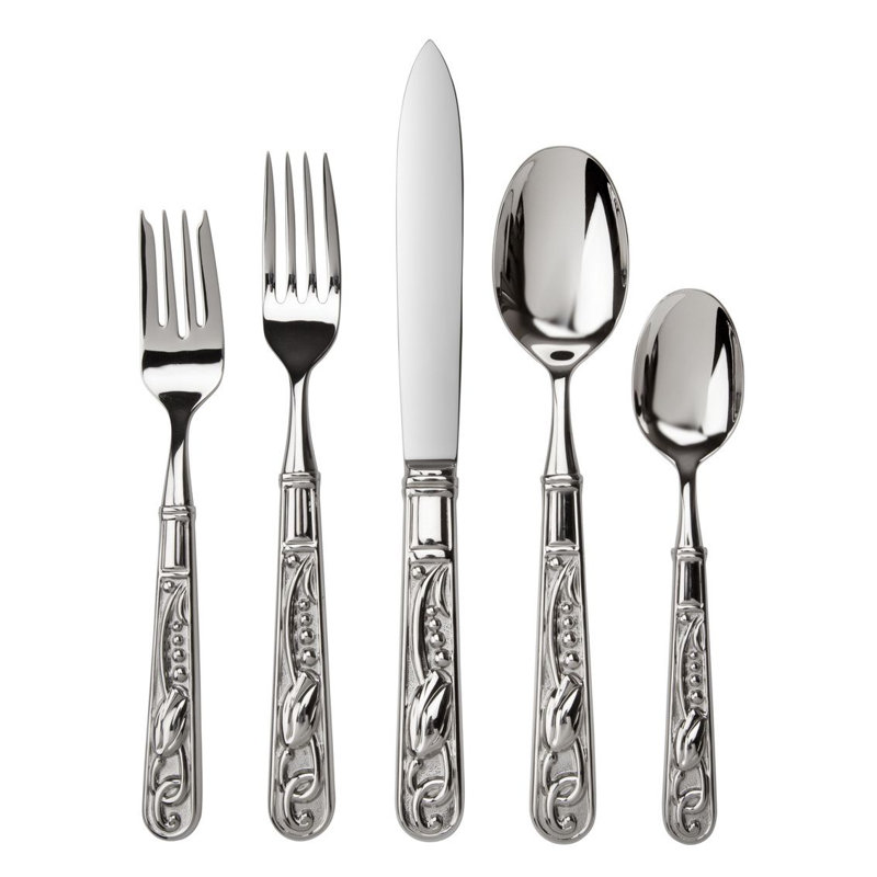 Primavera 5 - Piece Stainless Steel Flatware Set - Service for 1