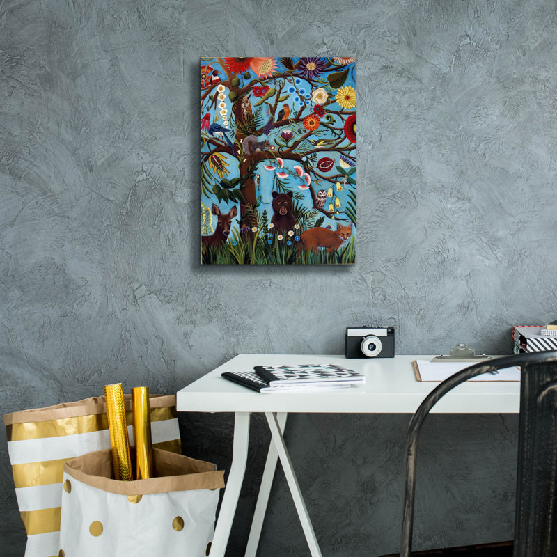 «Arbre de vie» par Catherine A Nolin, art mural sur toile, H 16 po x l 12 po x P 0,75 po
