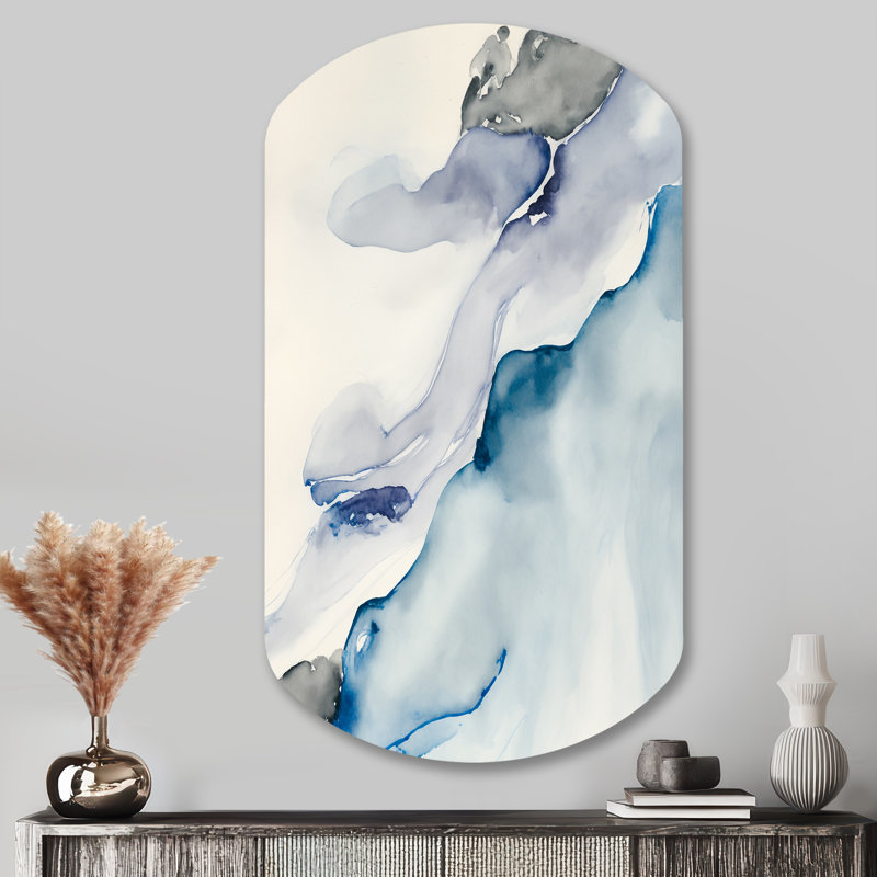 Christalla - Art abstrait cylindrique liquide, H 43 po x l 23 po