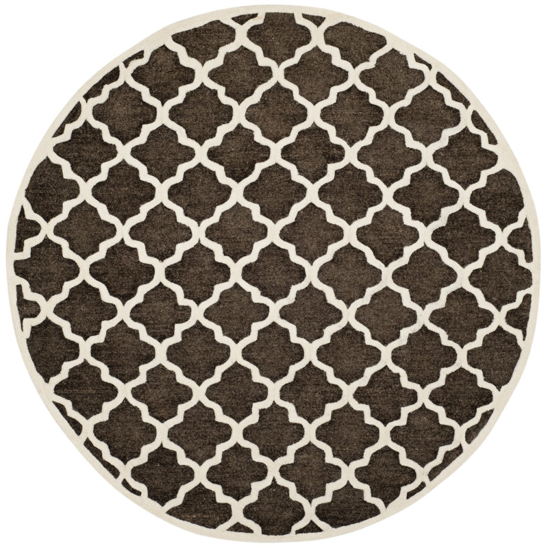 Precious Hand Tufted Performance Geometric Rug, Round 6'