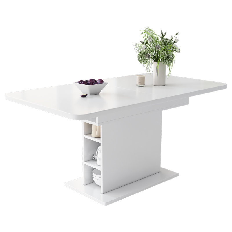 Carold Extendable Dining Table, White