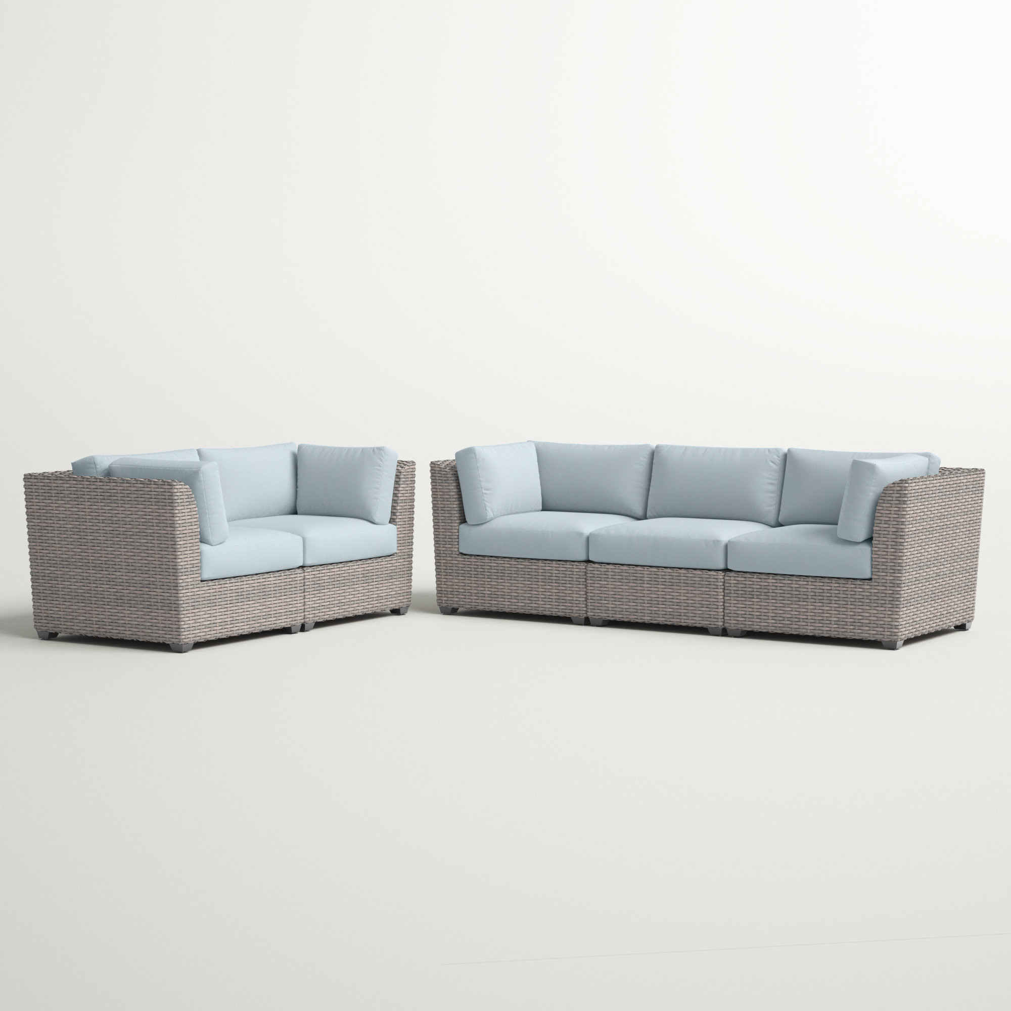 Merlyn Wicker 5 - Person Outdoor Seating Group with Cushions