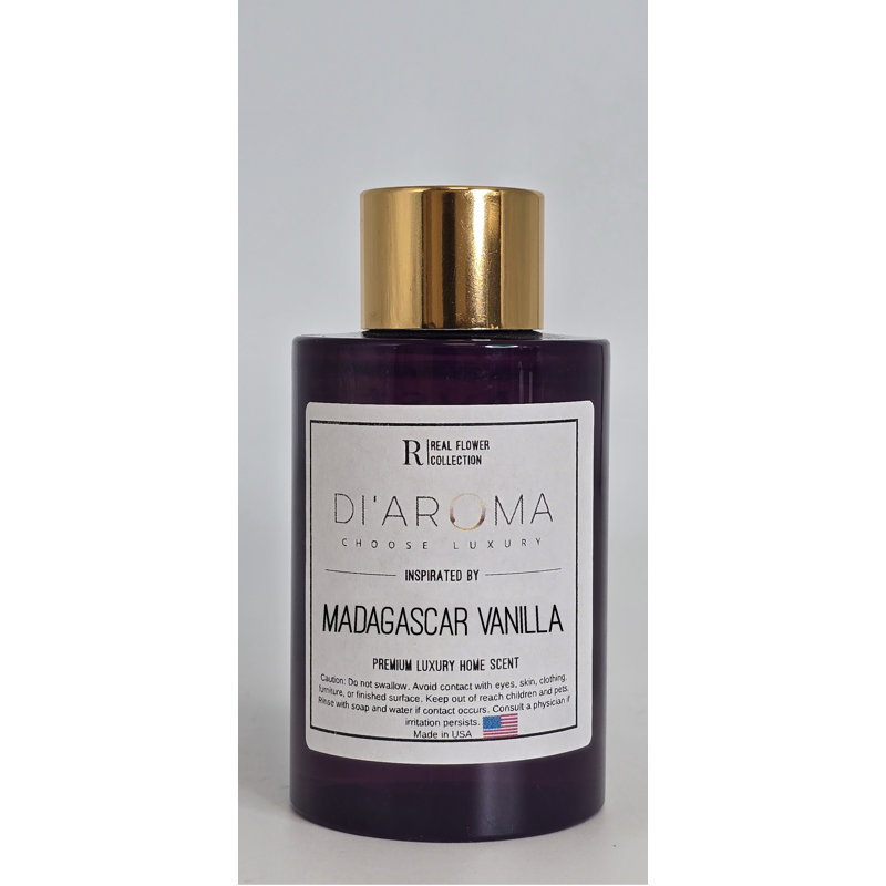 Mystic Romance, mélange d'huiles aromatiques à la vanille, bouteille mauve en plastique 120 ml, collection City, mélanges d'huiles aromatiques, huile pour diffuseur sans eau (120 ml, vanille de Madagascar)